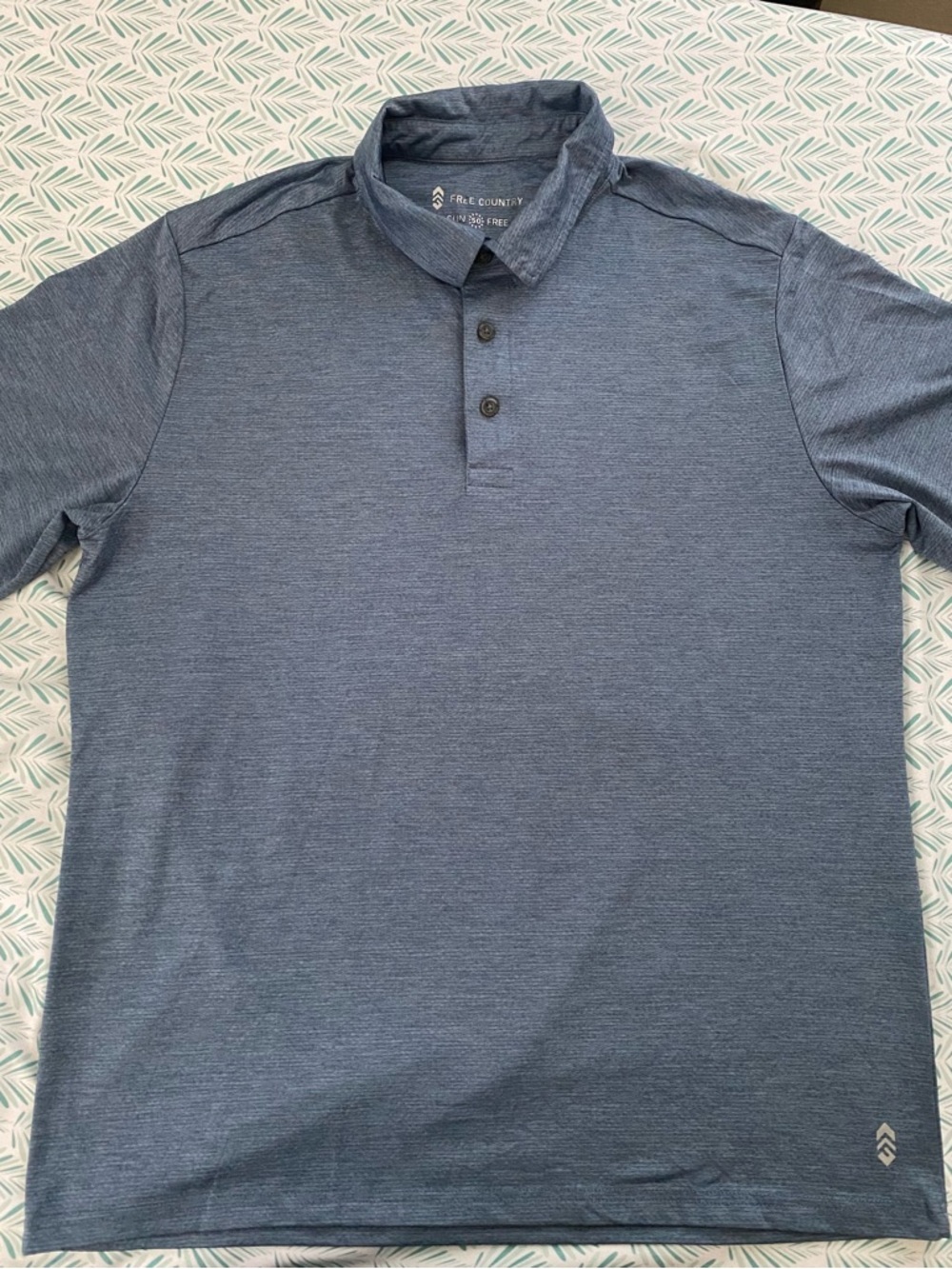 Free Country Men’s Heathered Navy Polo